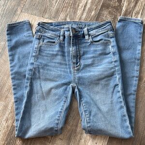 American Eagle Outfitters Women's Light Blue Skinny Jeans